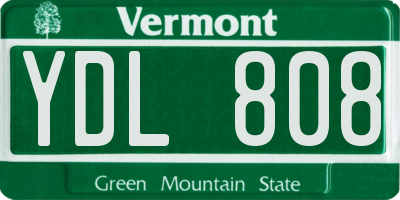VT license plate YDL808