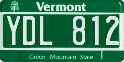 VT license plate YDL812