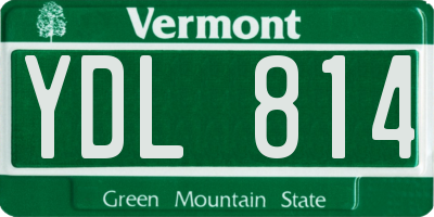 VT license plate YDL814