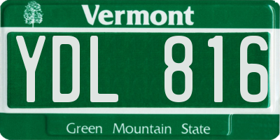 VT license plate YDL816