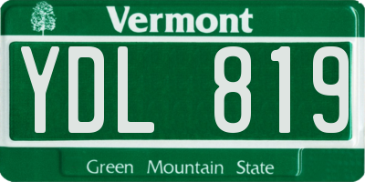 VT license plate YDL819