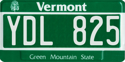 VT license plate YDL825