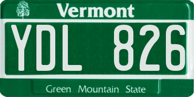 VT license plate YDL826