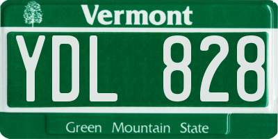 VT license plate YDL828
