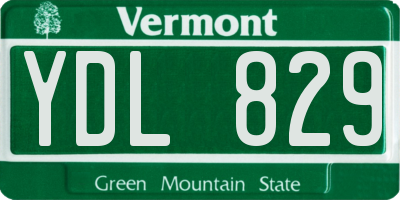 VT license plate YDL829