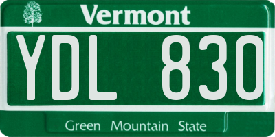 VT license plate YDL830