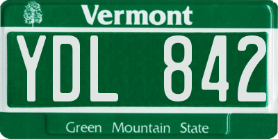 VT license plate YDL842