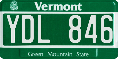 VT license plate YDL846