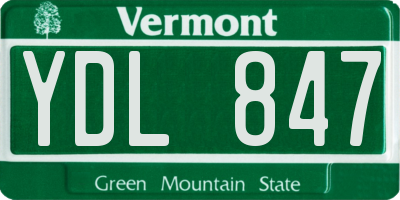 VT license plate YDL847