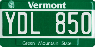 VT license plate YDL850