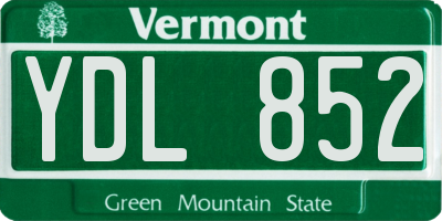 VT license plate YDL852