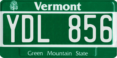 VT license plate YDL856