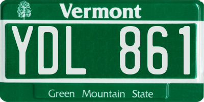 VT license plate YDL861
