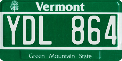 VT license plate YDL864