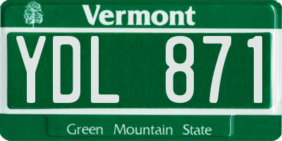 VT license plate YDL871