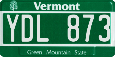 VT license plate YDL873