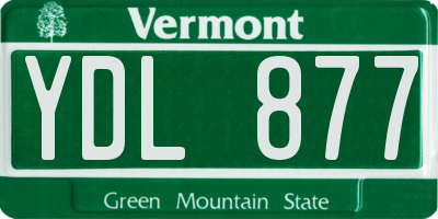 VT license plate YDL877