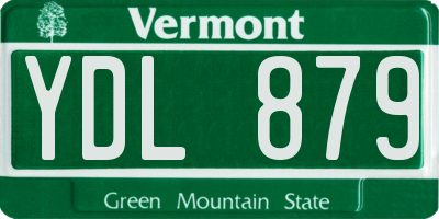 VT license plate YDL879