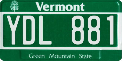 VT license plate YDL881