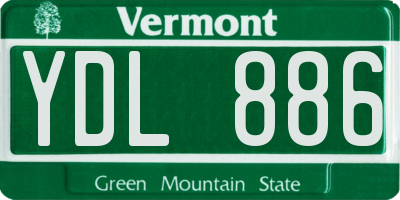 VT license plate YDL886