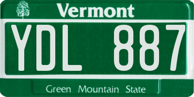 VT license plate YDL887