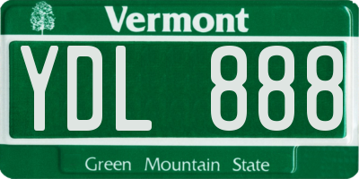 VT license plate YDL888