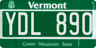 VT license plate YDL890