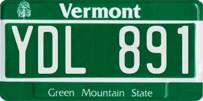 VT license plate YDL891