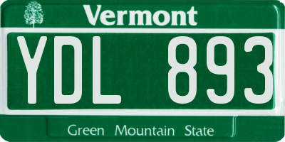 VT license plate YDL893