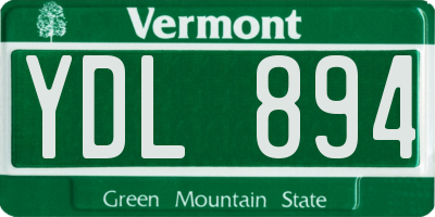 VT license plate YDL894