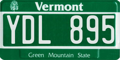 VT license plate YDL895