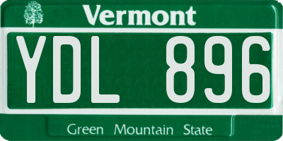 VT license plate YDL896