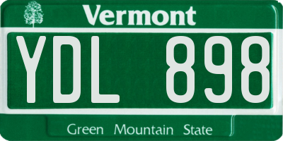 VT license plate YDL898