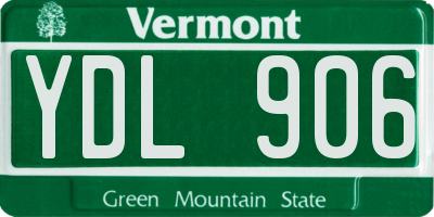 VT license plate YDL906