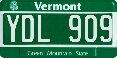 VT license plate YDL909