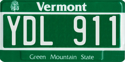 VT license plate YDL911