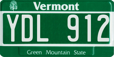 VT license plate YDL912