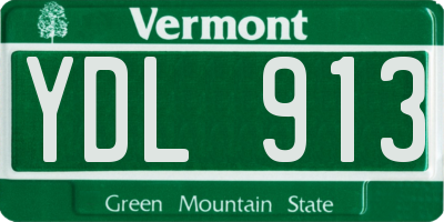 VT license plate YDL913