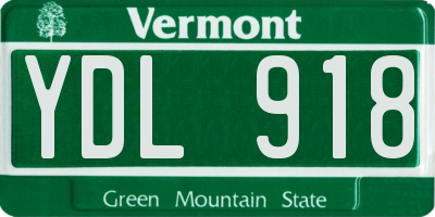 VT license plate YDL918