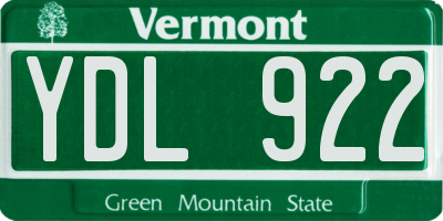 VT license plate YDL922