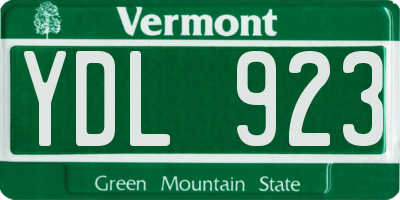 VT license plate YDL923