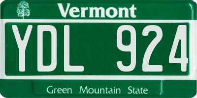 VT license plate YDL924