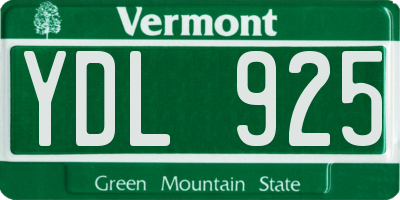 VT license plate YDL925