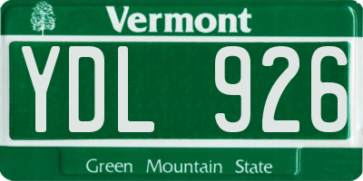 VT license plate YDL926