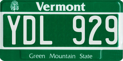 VT license plate YDL929