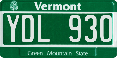 VT license plate YDL930