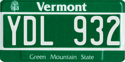 VT license plate YDL932