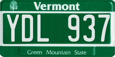 VT license plate YDL937