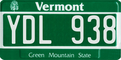 VT license plate YDL938