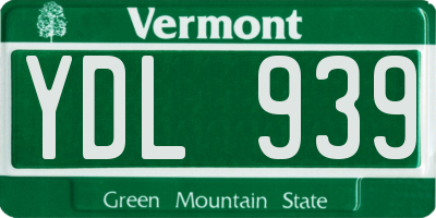 VT license plate YDL939